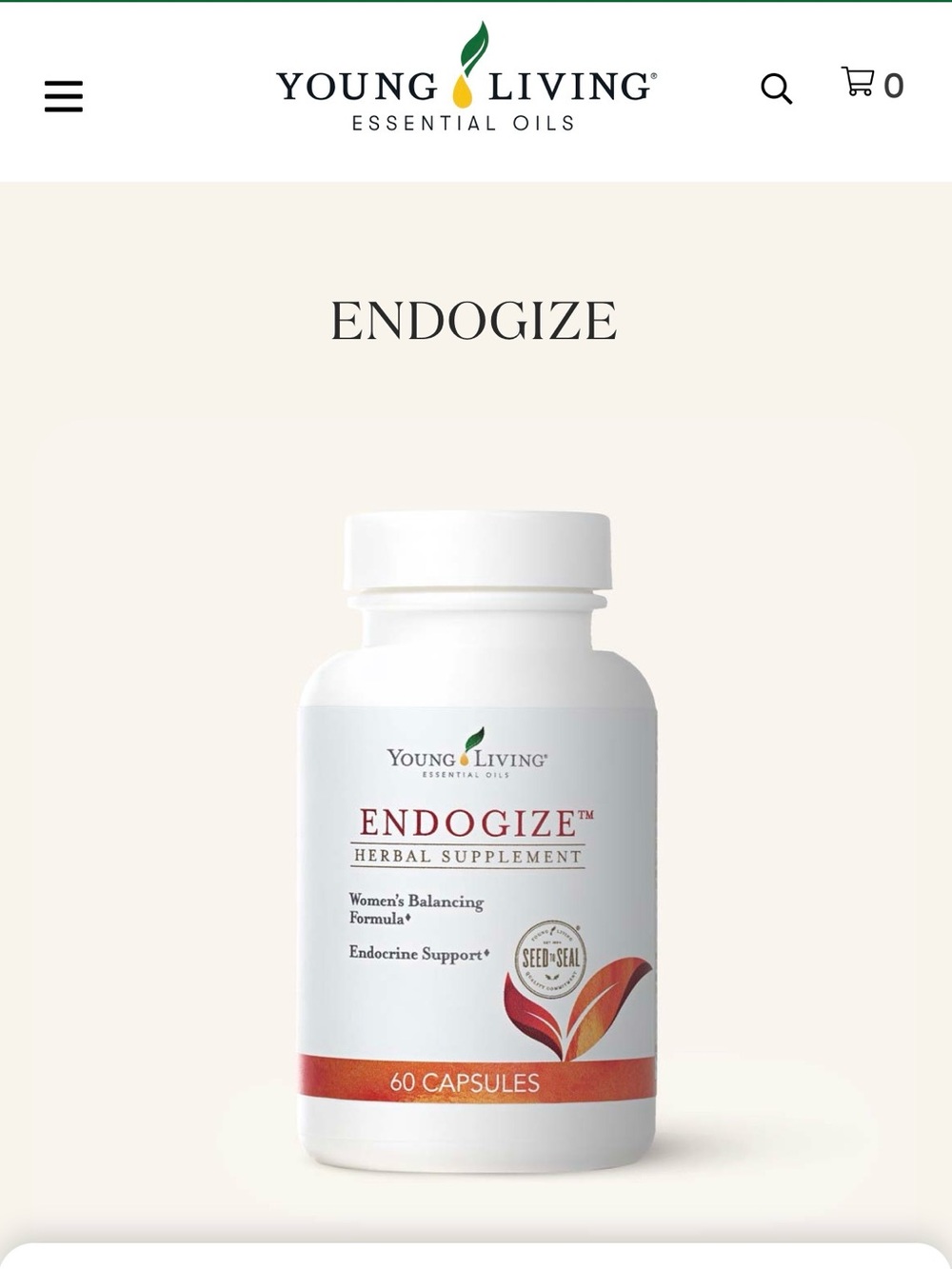 🤩NEW- sealed! Young Living EndoGize